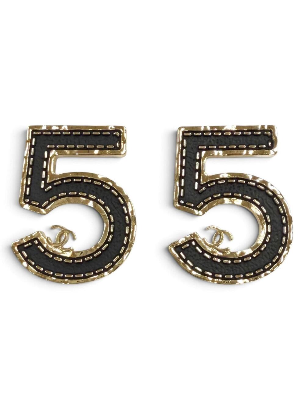 Chanel Cc Logo Earrings Gold-Tone Metal #371442C10B